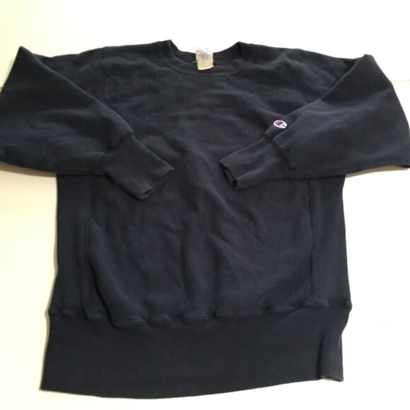 Vintage Champion Reverse Weave Sweatshirt Mens Small Blue 90s Faded - Picture 5 of 13
